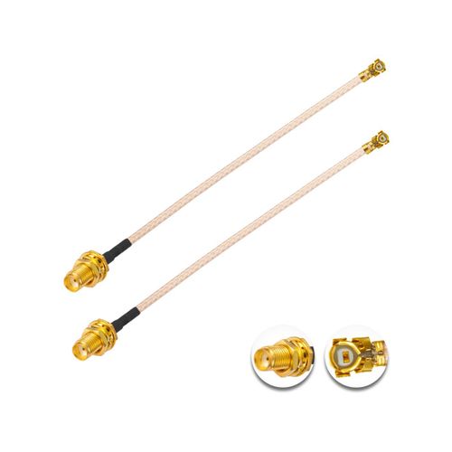 2 Pièces U.F.L1 vers SMA Femelle Câble Coaxial Faible Perte 4"" /10CM U.F.L1 RG178 RF Coaxial Pigtail Cable pour Routeurs Sans fil Mini PCIE Network Cards PCI Wi-Fi WAN Repeater