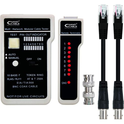 Testeur professionnel pour câbles RJ11/RJ12/RJ45/coaxial