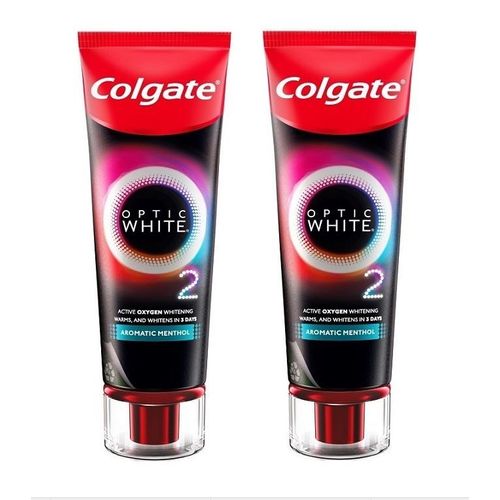 Dentifrice Colgate Toothpaste Optic White O2 Aromatic Menthol 85 G. Pack De 2 