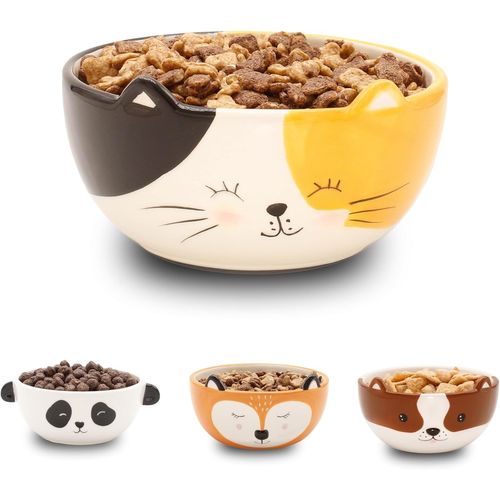 Bol À Céréales Chat|Mignon Petit Bol En Céramique|Bol Au Look Mignon De Renard|Cadeaux D'anniversaire,De Noël,De La Saint-Valentin