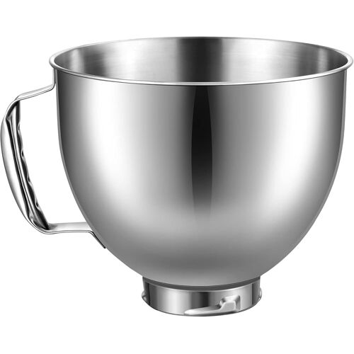 Jexnovashop-Ksm150 Bol Mélangeur En Acier Inoxydable Pour Batteurs Sur Pied À Tête Inclinable Kitchenaid Artisan & Classic Series 4,5 Pin/5 Litres, Argent, 5qt Ssb