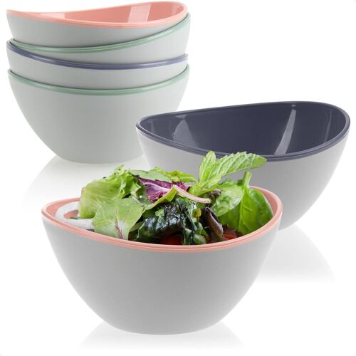 Ensemble De 6 Bols À Salade-Petits Bols Pour Salade,Snacks,Noix Et Fruits-Bols À Snack Décoratifs Lavables Au Lave-Vaisselle