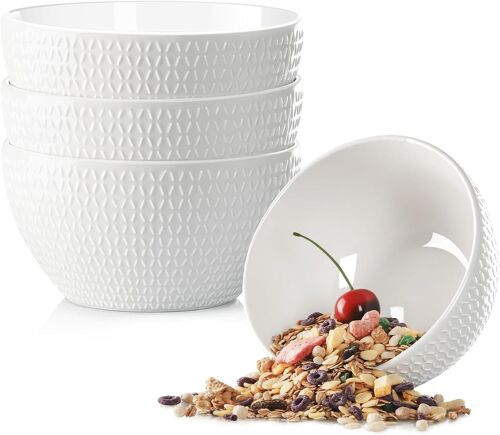 Bol Petit Déjeuner,850ml Bol Soupe En Céramique,Lot De 4 Bol À Céréales Profond