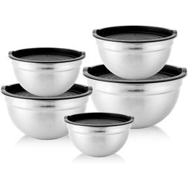 SUNOYA Cul De Poule Inox, 6 Pièces Bols Mélangeurs En Acier