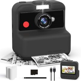 Appareil Photo Instantané Enfants, 3,0 Pouces Appareil Photo Numérique Enfant, 48MP/2,5K UHD Appareil Photo Enfant avec Carte 32GB, Cadeau Exquis pour Garçons Filles 3-12 Ans (Noir)