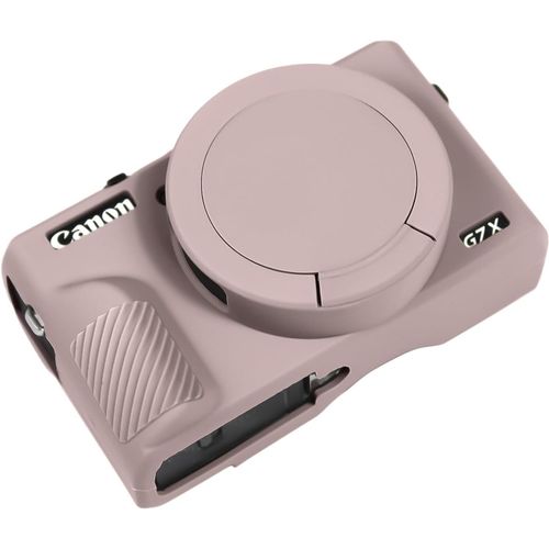 Étui pour Appareil Photo numérique Canon Powershot G7 X Mark III en Silicone Souple avec Couvercle d'objectif Amovible pour Appareil Photo Reflex numérique Canon Powershot G7X Mark III