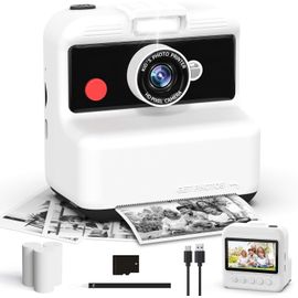Appareil Photo Instantané Enfants, 3,0 Pouces Appareil Photo Numérique Enfant, 48MP/2,5K UHD Appareil Photo Enfant avec Carte 32GB, Cadeau Exquis pour Garçons Filles 3-12 Ans (Noir)