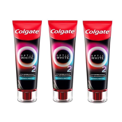 Dentifrice Colgate Toothpaste Optic White O2 Aromatic Menthol 85 G. Pack De 3 