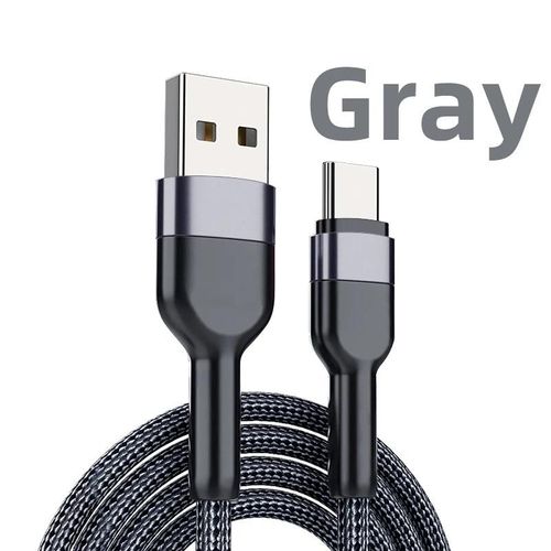Vumpach Usb Type C Câble De Charge Rapide Cordon De Données Câble De Chargeur C Pour Iphone 15 Samsung S21 A51 Xiaomi Mi 10 Câble Redmi Huawei-0.5m-Gris