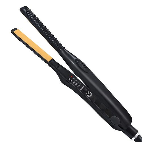 Professionnel De Fer Plat En Titane,Bigoudi Coréen Avec Lisseur Ionique En Céramique Tourmaline - Type Black