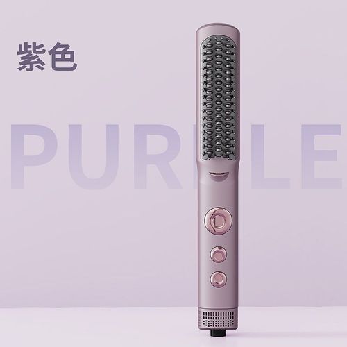 Lisseur De Cheveux Professionnel Portable 2 En 1,Air Chaud Et Froid,Pour Salon De Coiffure Et Soins Capillaires À Domicile,Brosse À Lisser Les Cheveux - Type Purple