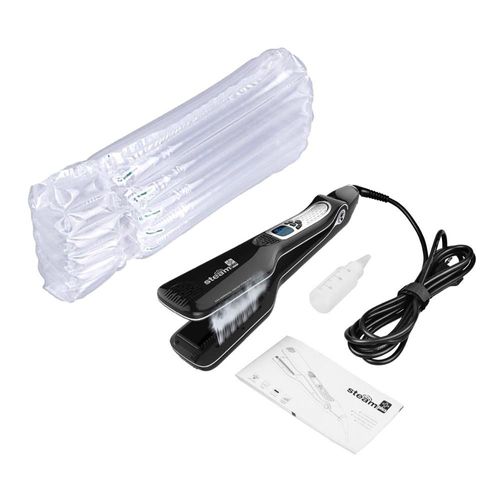 Lisseur De Cheveux Professionnel Chauffant Peignes À Cheveux Chauds Double Tension Titane Fer À Friser Vapeur Fer Plat Cheveux Plaques Larges Outils - Type Black No Box