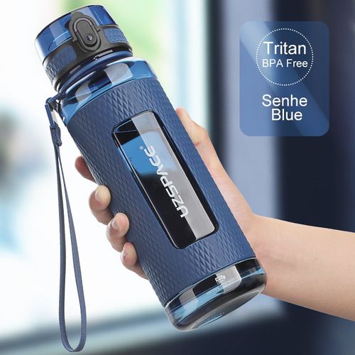 Uzspace Sport Bouteilles D'eau Sans Bpa Portable Salle De Sport Anti-Chute Étanche Grande Capacité Fitness Bouilloire Tritan Bouteille De Boisson En Plastique - Type Dark Blue-800ml