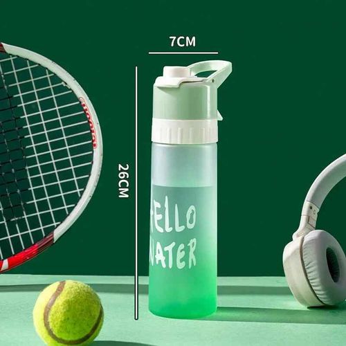 Bouteille D'eau De Pulvérisation De 650ml,Tasse D'eau De Sport De Plein Air,Fitness,Bouteille De Pulvérisation De Grande Capacité,Sans Bpa,Verres De Voyage - Type 650ml Green-650ml #B
