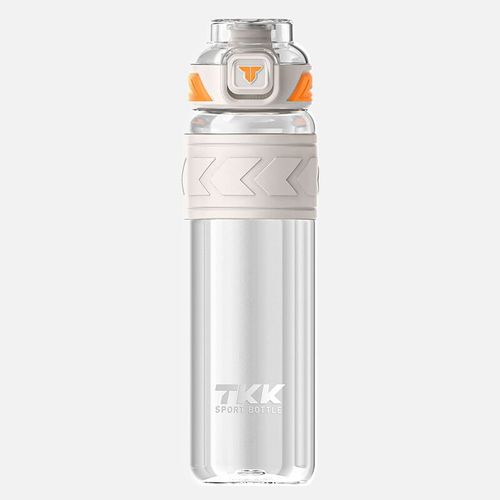 Tkk Bouteille D'eau De Sport Tritan Sans Bpa Paille Portable Anti-Fuite En Plastique Drinkware Bouilloire De Fitness En Plein Air - Type Tritan White-0,6l