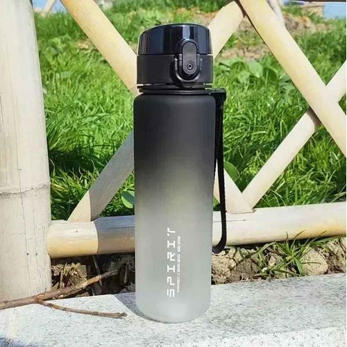 Bouteille D'eau De Sport De 1 Litre,Grande Capacité,Pour Hommes Et Femmes,Bouteille En Plastique Portable D'été Pour Voyage En Plein Air,Fitness,Verres - Type Black-500ml