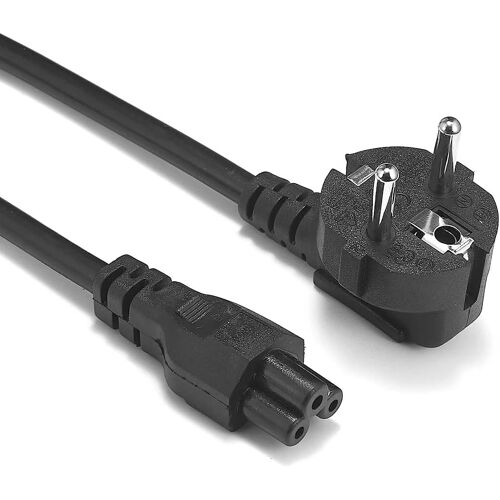 VornixorSarlshop-Câble d'alimentation Trebol IEC-320-C5 | Câble d'alimentation pour HP, Acer, Dell, Sony, Lenovo, TV LG Samsung Monitor Laptop Notebook, Chargeurs d'ordinateur Portable | Noir | 3 mèt