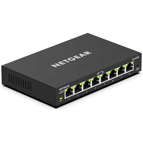 (GS308EV4) Switch Ethernet 8 Ports RJ45 Metal Gigabit(10/100/1000),Switch RJ45 Web Manageable Serie Plus, Plug-and-Play, Silencieux sans Ventilateur , positionnement sur Un Bureau ou au Mur