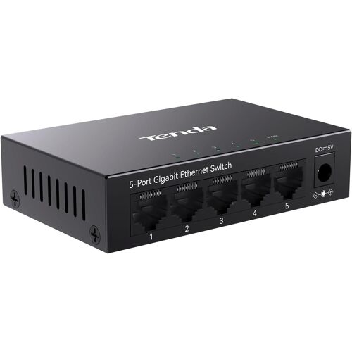 Switch Ethernet 5 Ports Gigabit, Switch RJ45, Hub RJ45, QoS, IGMP Snooping, Auto MDI/MDX, Boitier Metal, Multiprise Ethernet, Brancher et Utiliser, Durable, Silencieux et Flexible£¿TEG1005D£©