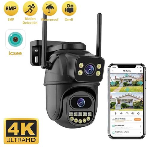 ore-BELIA-Caméra de surveillance extérieure PTZ IP WiFi 4K 8MP,objectif touristique,n'aime numérique 4X,poignées humaines AI,ECT,ONVIF,sécurité extérieure