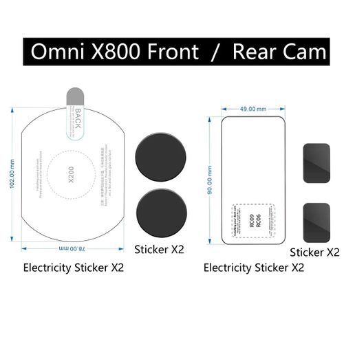 ore-Pour 70mai Omni X800 Dash Cam Film intelligent et autocollants statiques pour caméra arrière 70mai RC14 autocollants statiques