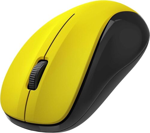 MW-300 V2 Souris sans Fil - Technologie 2.4Ghz, Capteur 1600 dpi, Clics Silencieux, Ambidextre - Jaune