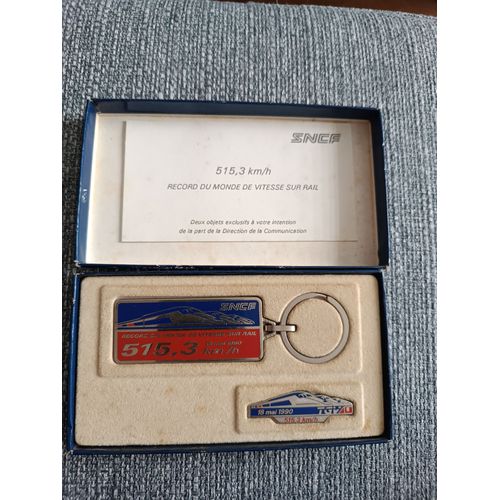 Coffret Original Du Record De Vitesse De La Sncf En 1990, Avec Certificat D'Authentification