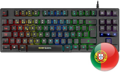 Clavier Gaming H-Mech, Éclairage RGB 8 Effets, Antighosting, Langue Portugaise