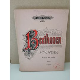 Beethoven, Sonaten Klavier Und Violine: Klavier. (Edition Peters Nr. 3031)