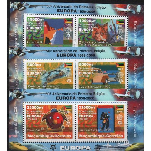 Mozambique Timbres Europa 1956-2006