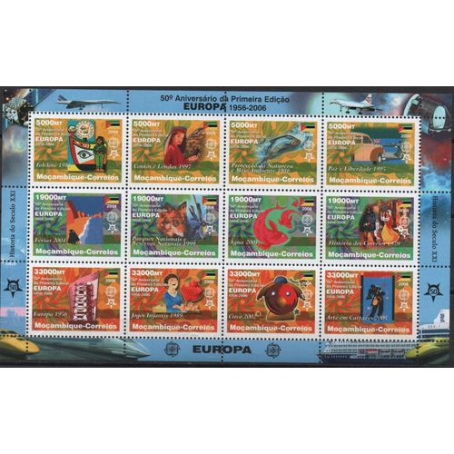 Mozambique Timbres Europa 1956-2006