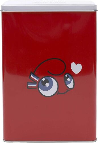 Sjzg-, Cjo5120, Boite Métal Mascotte Love 16.1x24.7x10.1 Cm, Produit Officiel Sous Licence, Boite De Rangement Pour La Cuisine, Boite De Conservation Sucre Céréales