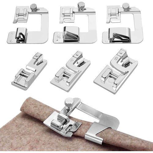 KAL-Pièces Pied De Biche Machine A Coudre En Acier Inoxydable, Pieds-De-Biche Pour Machine À Coudre, Pied Presseur Surjeteuse Pour Machine À Coudre Brother Singer, W6, Elina, Janome