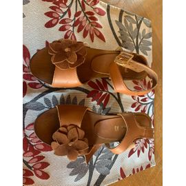 Chaussures En Cuir, Fleurs - 36