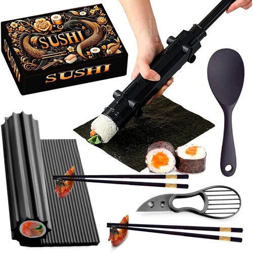 Subzonal-Kit Sushi Complet - Sushi Maker, Appareil À Sushi Et Maki Automatique, Machine À Sushi, Moule Sushi, Set De Sushi, Accessoires Pour Fabrication De Sushis Et Cuisine Asiatique