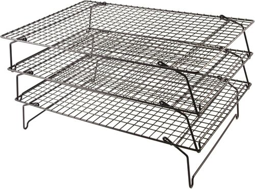 Grille De Refroidissement 3 Niveaux Antiadhésive Étagères De Four Pliables Économisant De L'Espace Grille Pour Gâteaux, Muffins, Cookies Et Biscuits Fraîchement Cuits 40 X 25 Cm, N[KIT6503748]