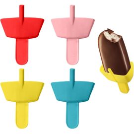 Lot De 4 Étagères À Glace, Moule À Glace, Glace Congelée, Accessoires De Crème Glacée En Silicone, Étagère À Bâtonnets Pour Aliments Congelés, Support De Bâton De Glace Avec Paille[Z1163]
