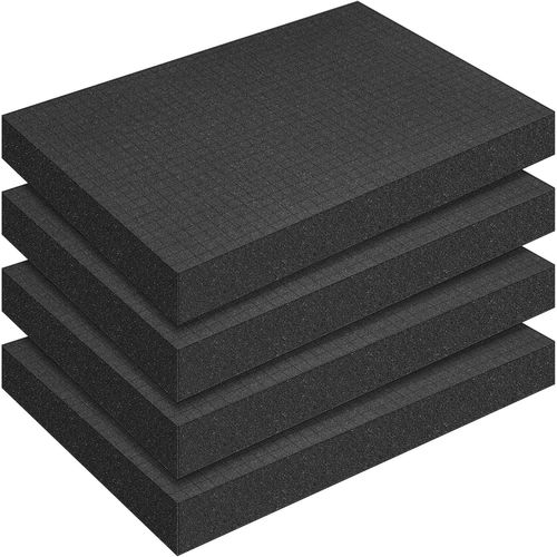 Lot De 4 Grilles De Découpe En Mousse 400X300X50 Mm-Mallette À Outils,Étui Pour Appareil Photo,Mousse,Insert De Boîtier,Miniatures De Table,Outil