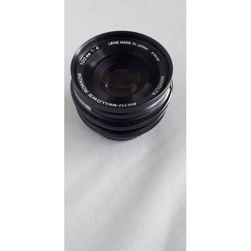MINOLTA MD 100 mm F4 auto bellows ROKKOR