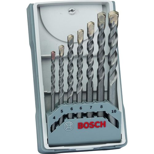 SUBZONAL-Bosch Professional 7 pièces CYL-3 Jeu de forets à béton Set (pour béton, Ø 4/5/6/6/7/8/10 mm, accessoires perceuse à percussion)