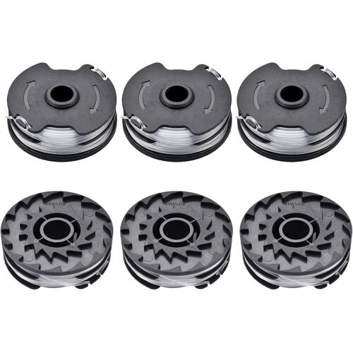 KALANKA-6pcs Bobine Fil Coupe Bordure Parkside, Compatible Avec PRTA 20-Li B1/B2/C3, PRT 300/550 A1/A3, Pièce Détachée Débroussailleuse, 1,6mm Pour Parkside (Lidl) Outils (6 Bobines)