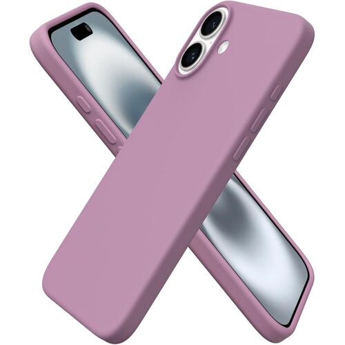 LORANKA-Coque pour iPhone 16 Plus, Housse en Silicone Liquide Compatible avec iPhone 16 Plus 6,7 Pouces, Étui Fine Slim, Case Souple Protection Complète, Cover Antichoc (Fuchsia)