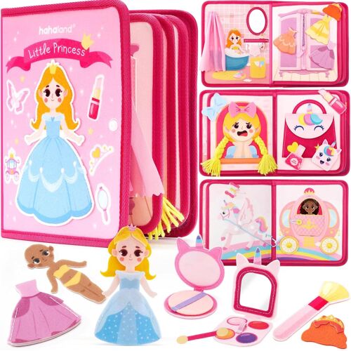 20 en 1 Busy Board pour l'Éducation Précoce - AQSACOKIYA - Relooking Princesse Jouets d'Activité et de Développement Fille 3 à 5 An
