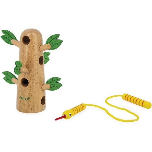 Tropik Tropical Lacing Tree-Wooden Early Learning Toy-Fine Motor Skills and Concentration Educational Toy-FSC Certified-Water Painting-From 18 Months,J08265