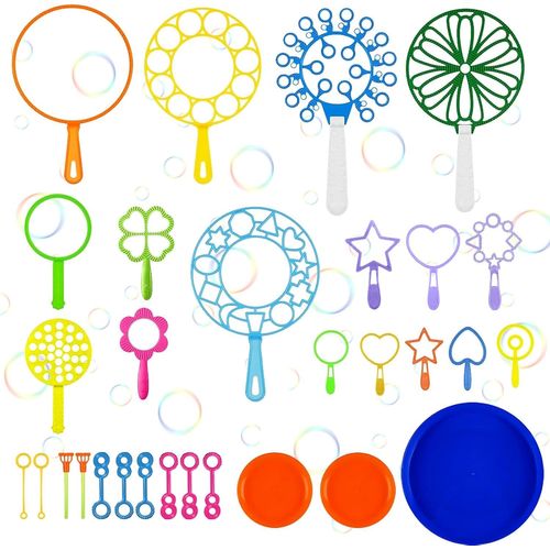Kakyl-Ensemble De 30 Bulles,Ensemble De Baguettes À Bulles,Jouets À Bulles De Savon Pour Enfants,Adapté Aux Fêtes De Jardin Intérieures Et Extérieures,Aux Anniversaires D'enfants,Aux Mariages