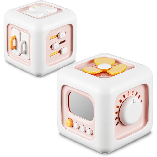 ERYI-Jouets Pour Bébés Activity Cube Pour Les Cadeaux De 1 An, Jouets Montessori Pour Bébé Fille, Jouets Sensoriels De Voyage Pour Les Tout-Petits De 1-3 Ans, Apprentissage De La Motricité Fine