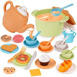 ERYI-Service À Thé Pour Enfants 36 Pièces, Jouet Dinette Enfant Service À Thé Jouets Jeux De Cuisine Jouet De Cuisine Faisant Semblant Pour Filles Garçon 3 4 5 6 Ans
