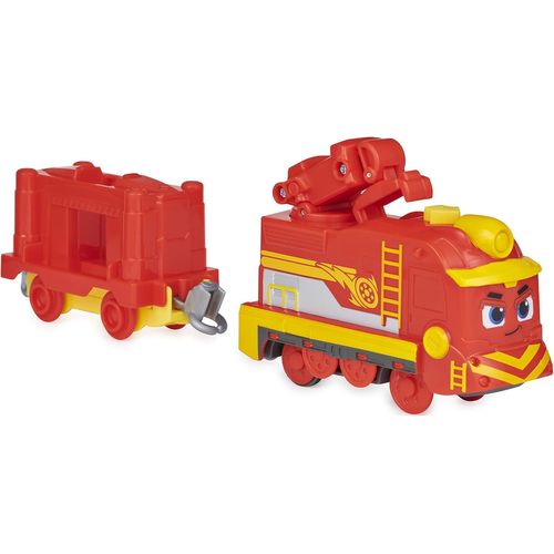 ERYI-- Train Motorise Nate - Locomotive De Nate Le Rapide Avec Outil & Wagon De Cargaison - Jouet Inspiré De La Série - Aventures Animées À Rail-Ville - Jouet Enfant 3 Ans Et +