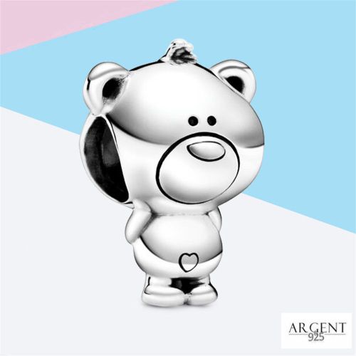 Legaole Argent 925 Théo Ours Charme Pour Charms Breloque Bracelets Et Collier Femme