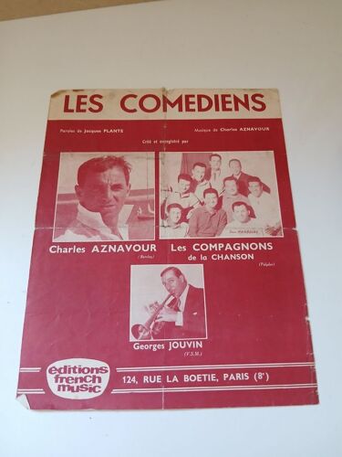 Les Comédiens , Aznavour Charles, Paroles Et Musique